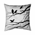 Fondo 26 x 26 in. Silhouette of Birds-Double Sided Print Indoor Pillow FO2772087